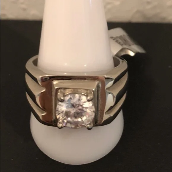 NEW MEN S EDFORCE STAINLESS STEEL RING WITH TAG SIZE 12